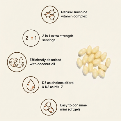 Vitamin D3 + K2 Hair Growth Capsules